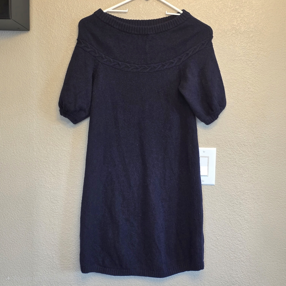 BCBGMAXAZRIA‎ 100% Wool Navy Sweater Dress XS